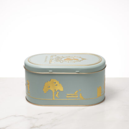 Empty cookie tin